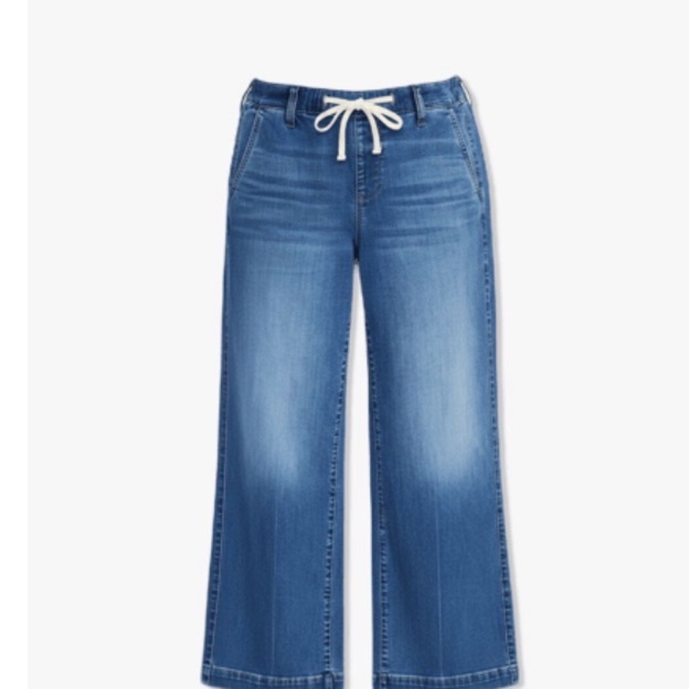 Torrid Blue Flare Jeans with Drawstring